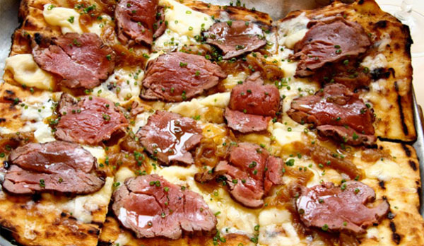 Image result for پیتزا استیک و سیر
