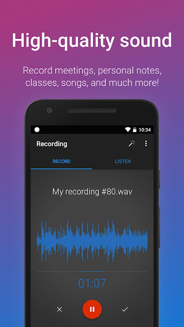 دانلود Easy Voice Recorder Pro 2.7.1 – برنامه ضبط صدا قدرتمند
