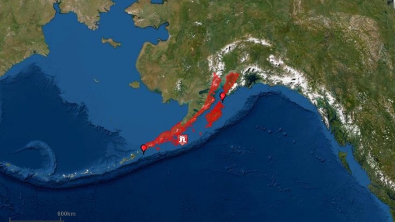 صدور هشدار سونامی پس از وقوع زلزله‌ای قدرتمند در سواحل آلاسکا