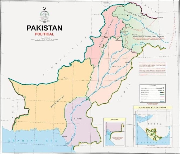 پاکستان از نقشه جدید با الحاق کشمیر تحت کنترل هند، رونمایی کرد
