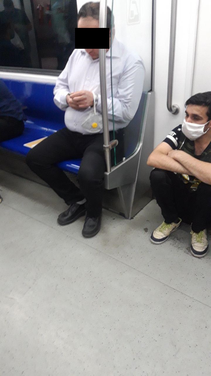عدم ماسک زنی در مترو