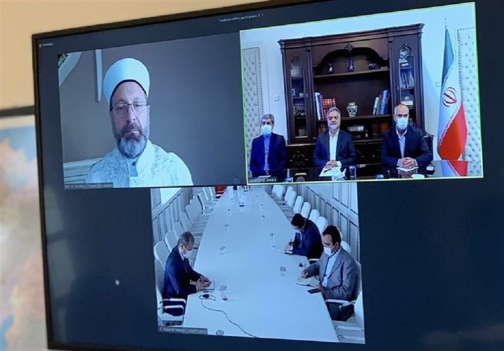 نشست ویدئو کنفرانسی سفیر ایران با رئیس سازمان دیانت ترکیه