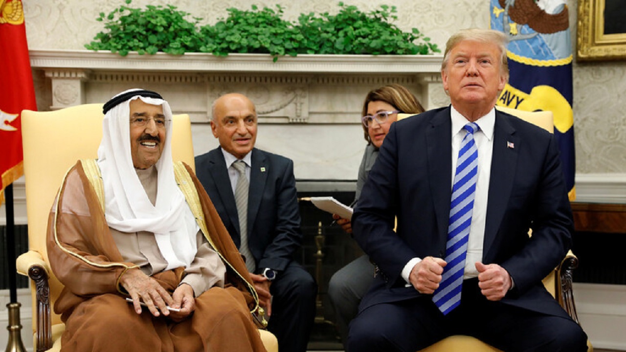 اعطای بالاترین نشان آمریکا به امیر کویت از سوی ترامپ