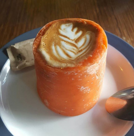 هویج در قالب فنجان قهوه