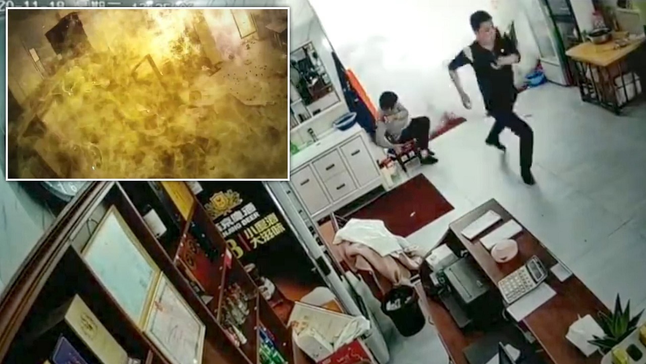 لحظه وقوع انفجار در رستوران چینی (۱۴+)