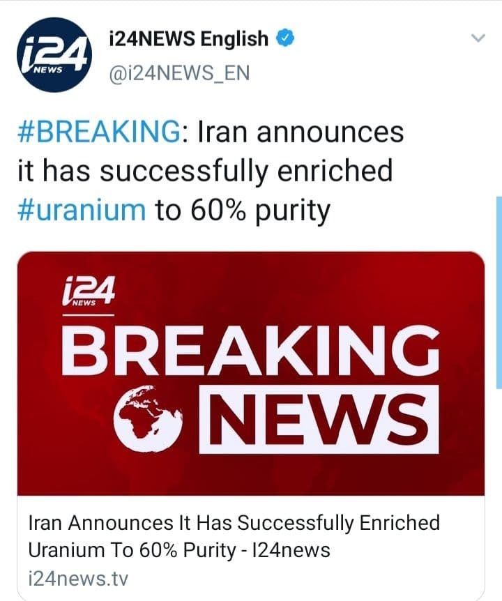 بازتاب غنی‌سازی ۶۰ درصدی اورانیوم ایران در رسانه‌های خارجی