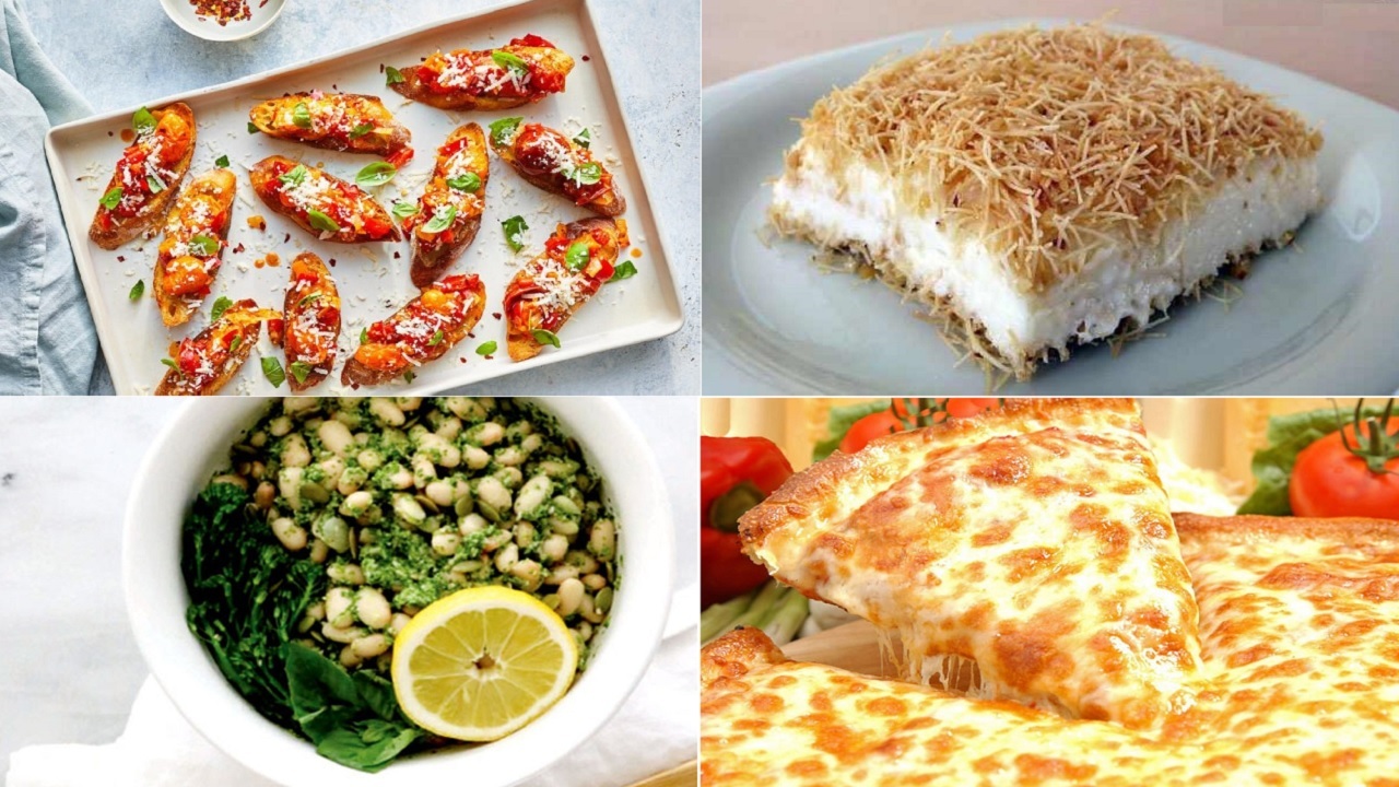 آموزش آشپزی؛ از اسنک گوجه فرنگی و پیتزا سفید تا کادایف شیری + تصاویر
