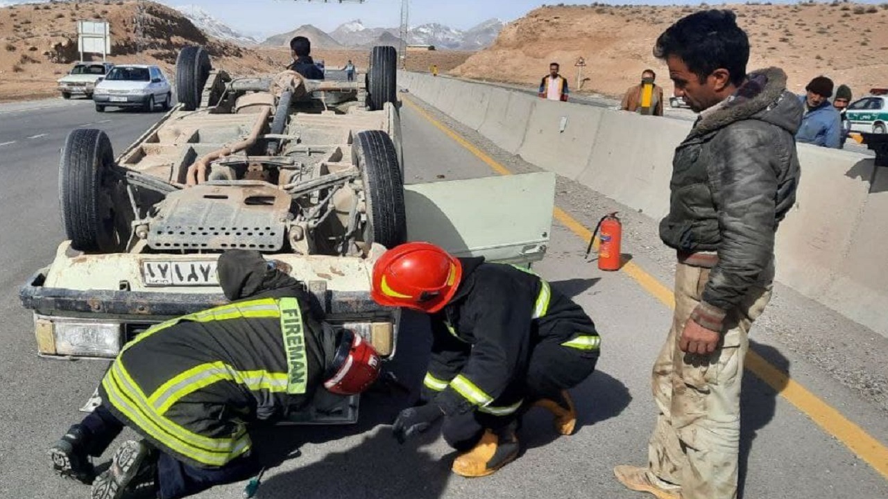 مصدومیت یک نفر در حادثه رانندگی