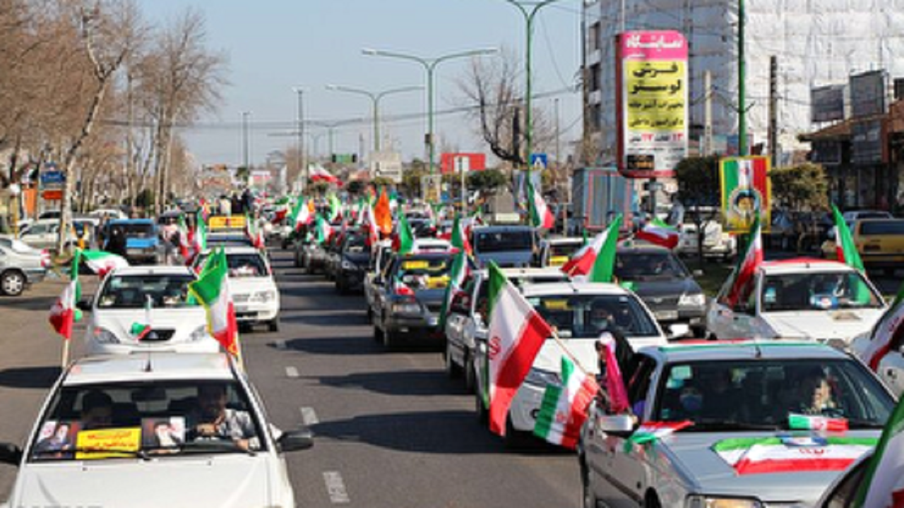 راهپیمایی خودرویی و موتوری برای جشن ۲۲ بهمن
