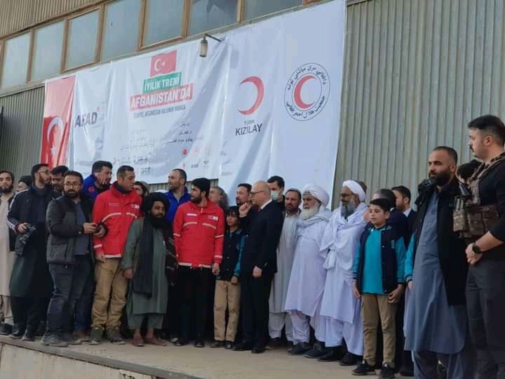 قطار نیکی ترکیه به افغانستان رسید + تصاویر
