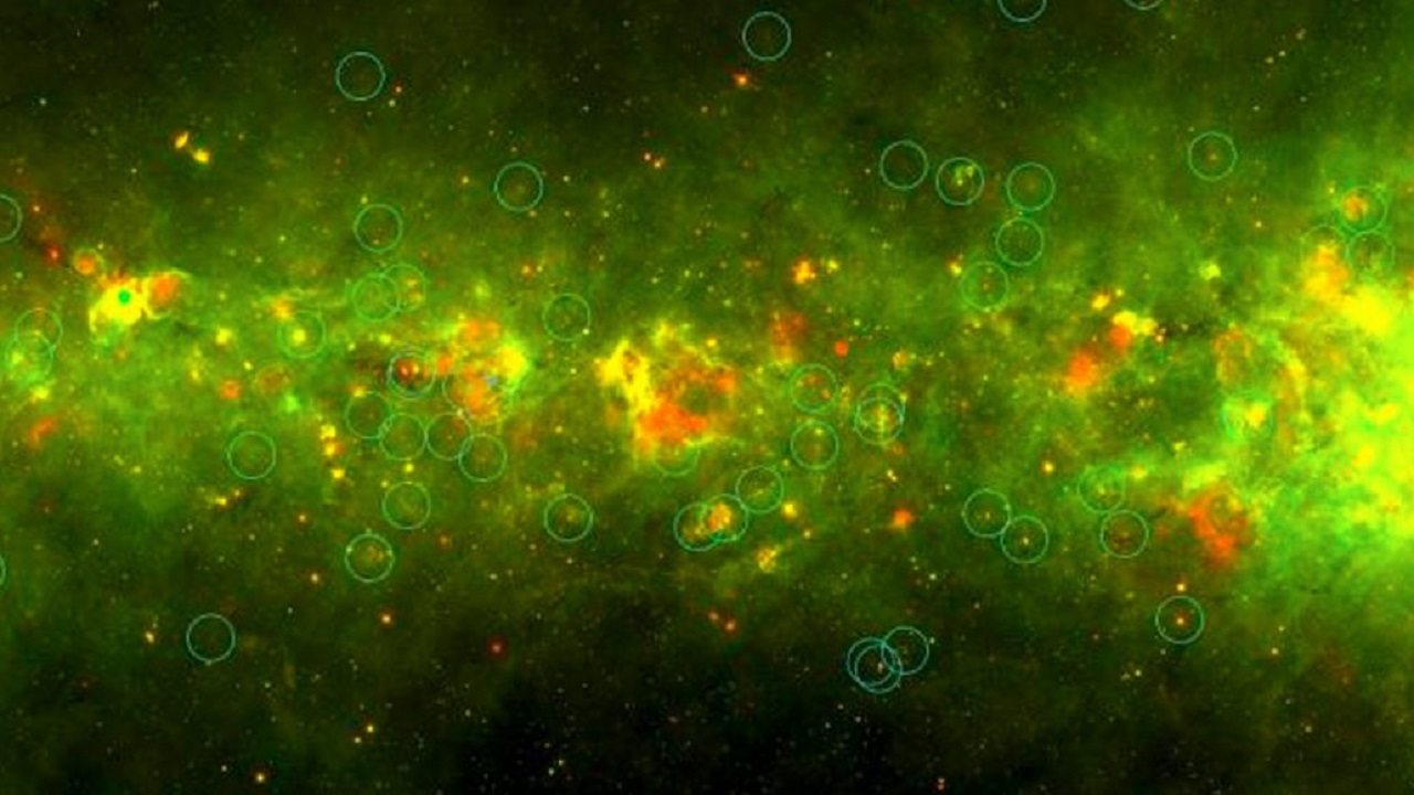 حباب‌های زردرنگ مرموزی که کهکشان راه شیری را پر کرده‌اند