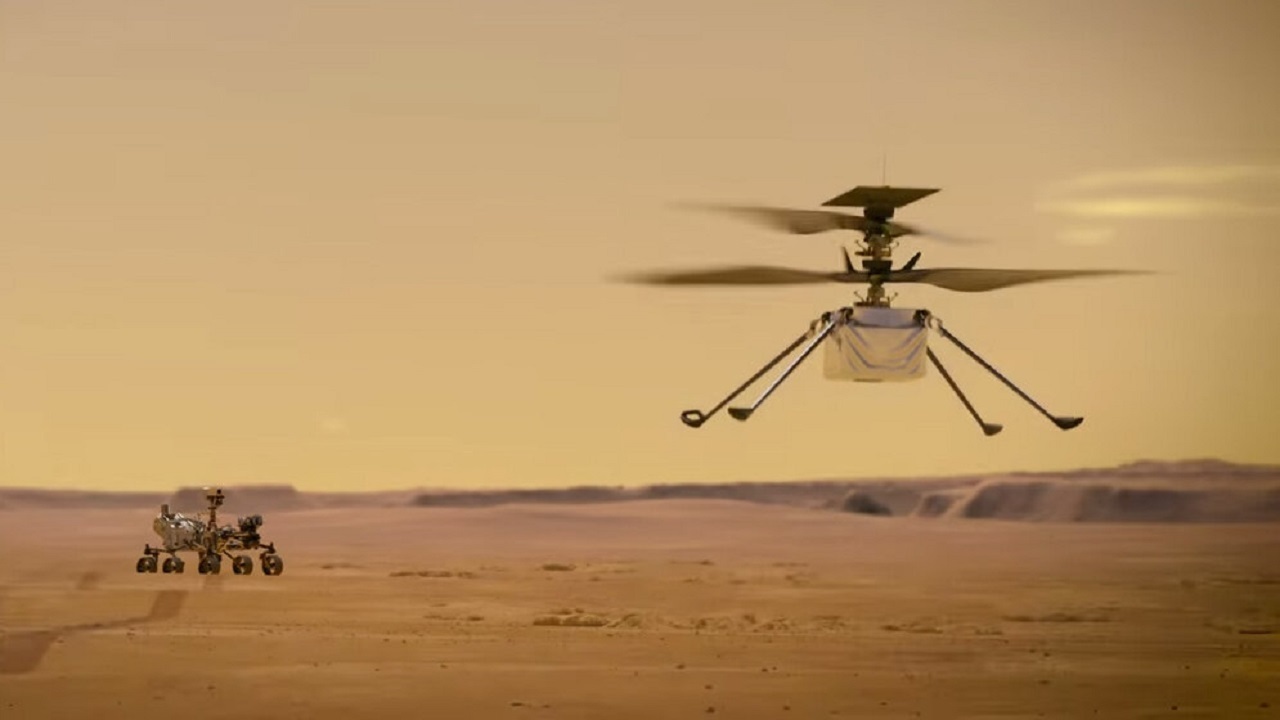 سومین پرواز موفق هلی‌کوپتر «نبوغ» بر فراز مریخ +فیلم