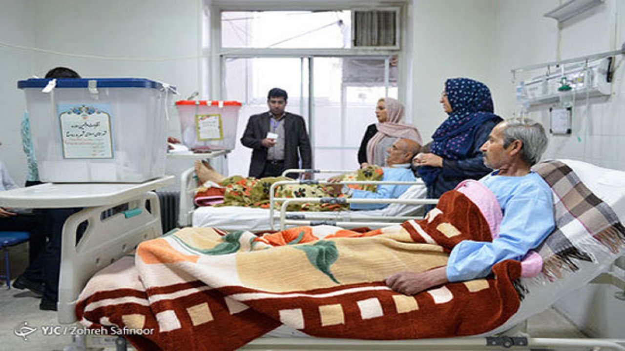 بیماران کرونایی در دزفول پای صندوق‌های رای می‌روند