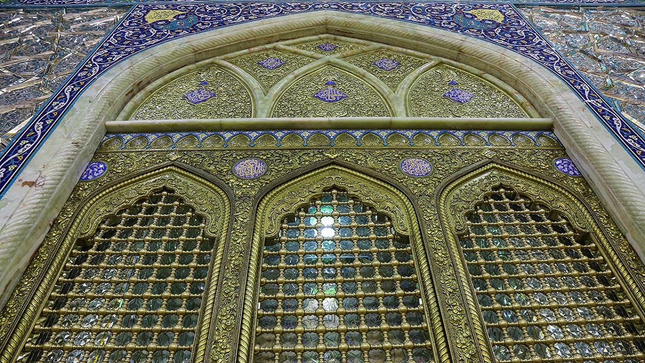 تکمیل پنجره فولاد شبستان حضرت زهرا (س)حرم بانوی کرامت +تصاویر