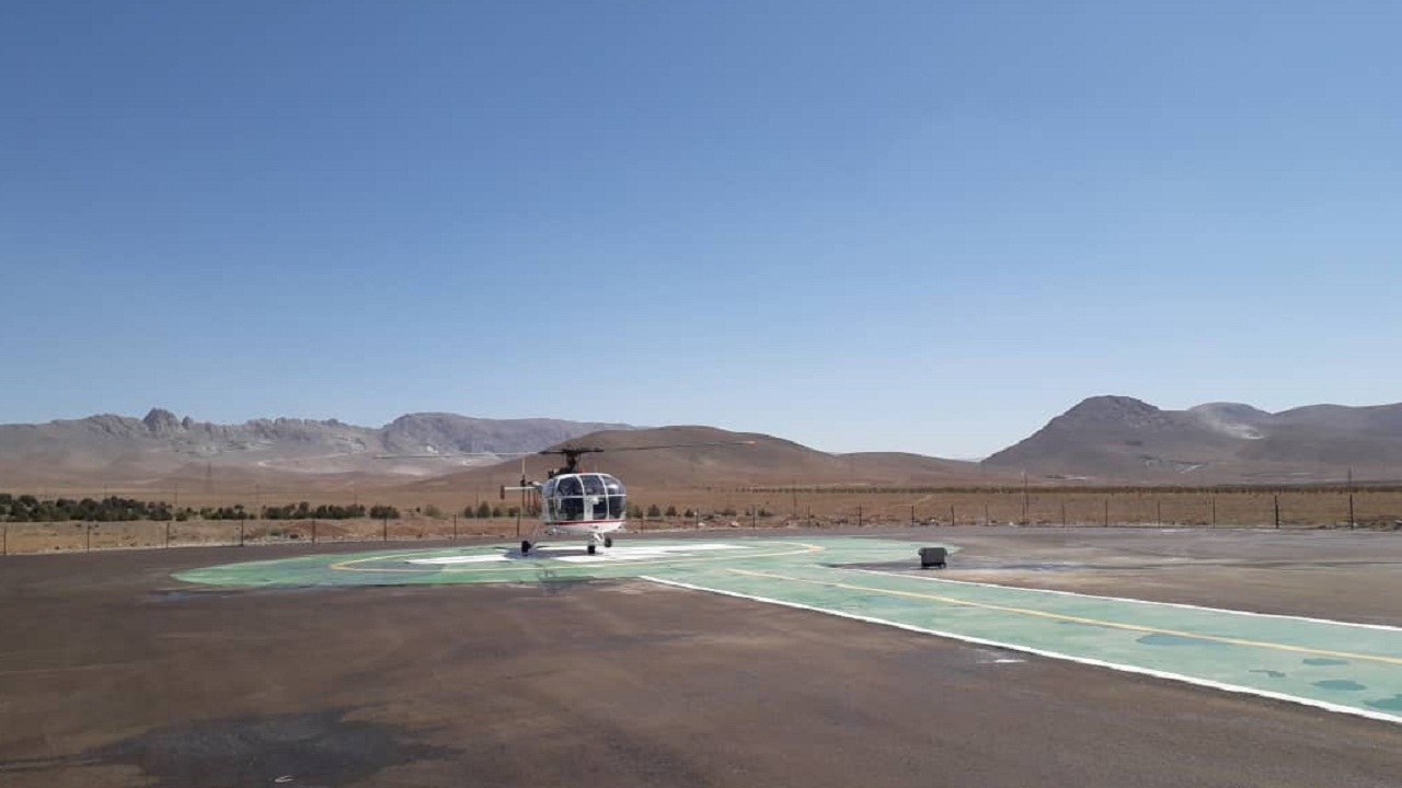 افتتاح پروژه خیری پَد و آشیانه بالگرد اورژانس هوایی چهارمحال و بختیاری