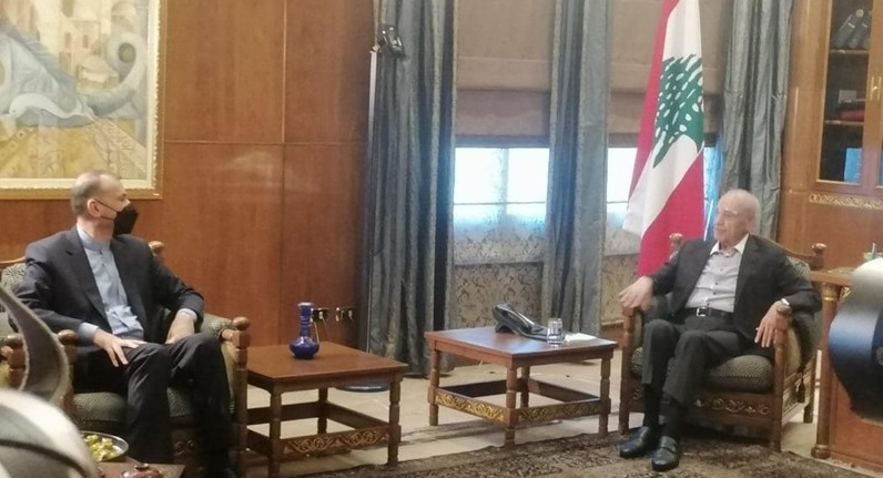 دیدار و گفت‌وگوی حسین امیرعبداللهیان و رئیس پارلمان لبنان