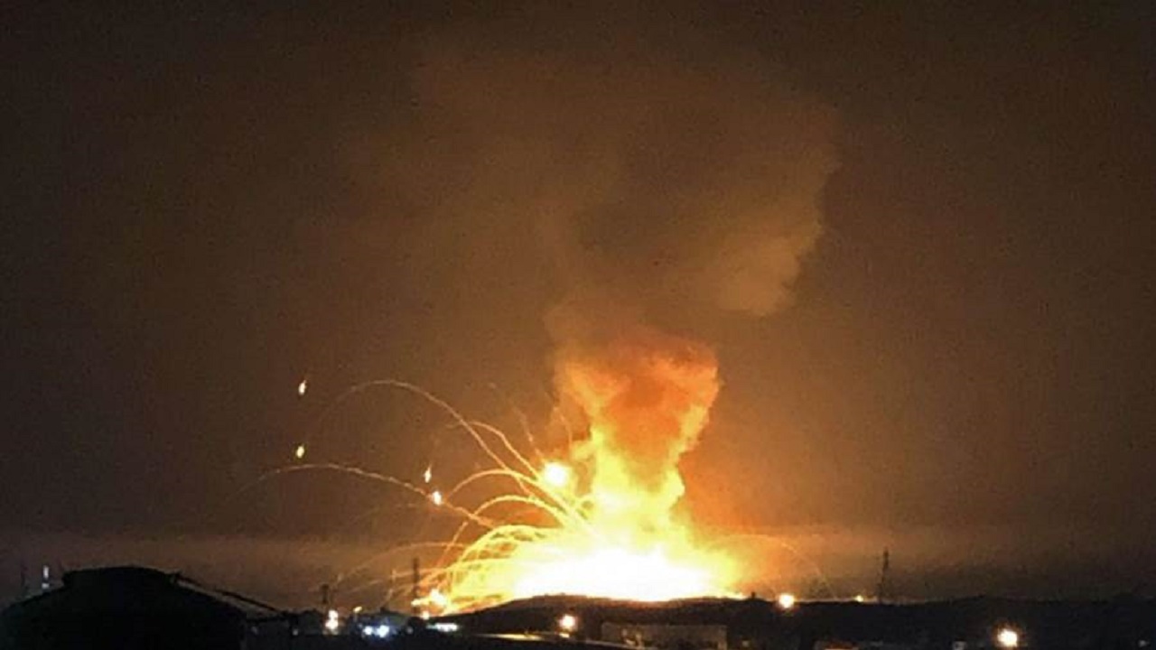 انفجار یک انبار تسلیحاتی در مأرب یمن