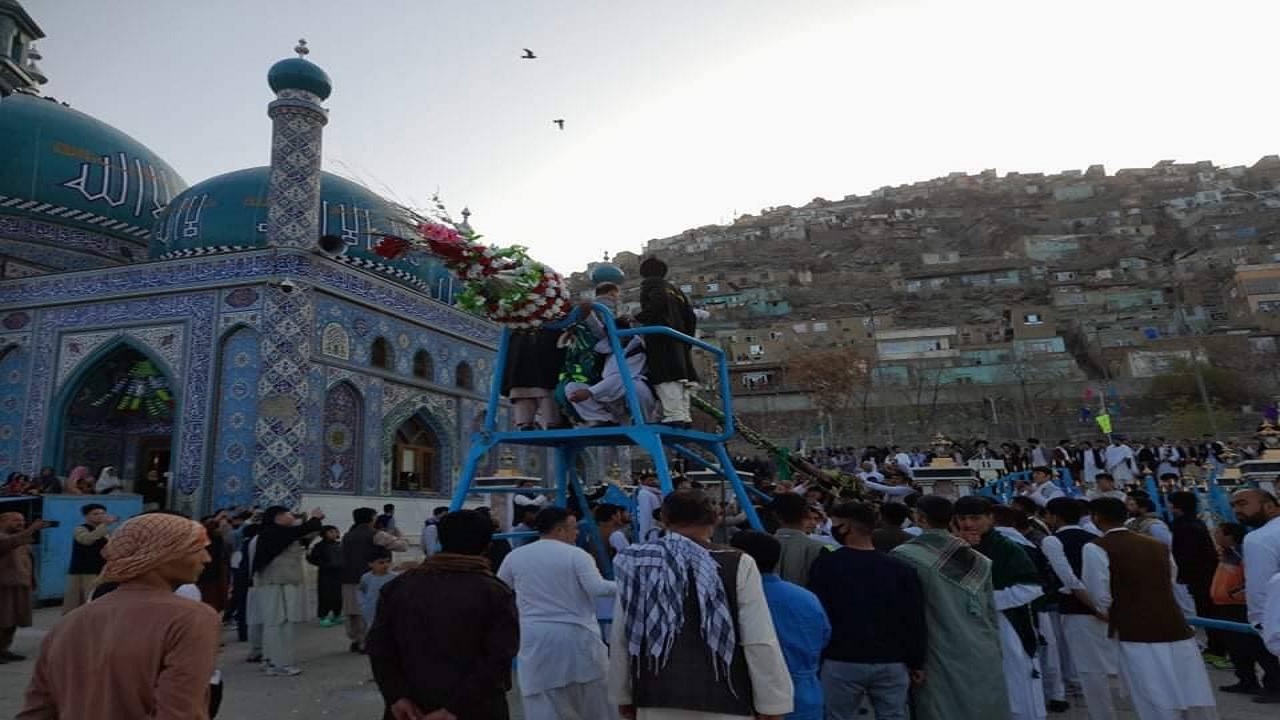 برگزاری مراسم نوروز در زیارتگاه کارته سخی کابل + تصاویر