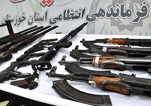 کشف ۸۹ قبضه سلاح غیرمجاز جنگی و شکاری در خوزستان