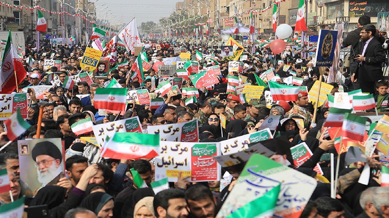 برگزاری راهپیمایی ۲۲ بهمن در ۷۳ شهر و بخش خوزستان