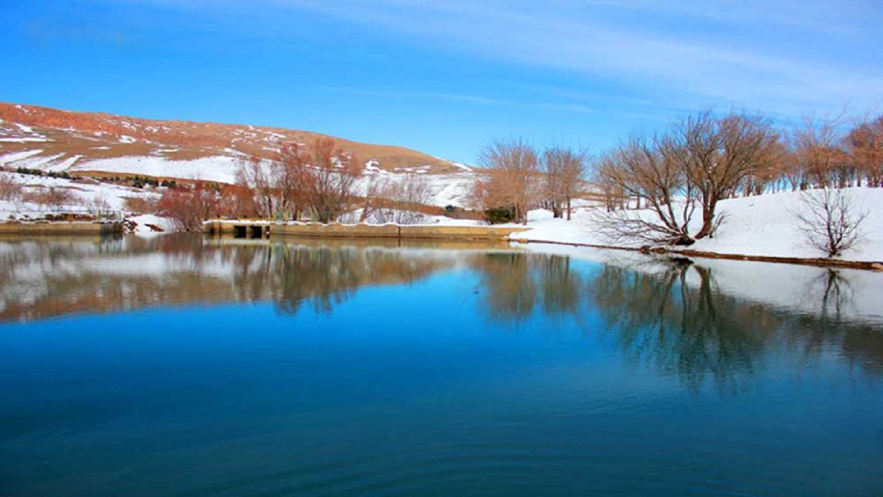 نمای زیبای زمستانی از رودخانه گاماسیاب + فیلم