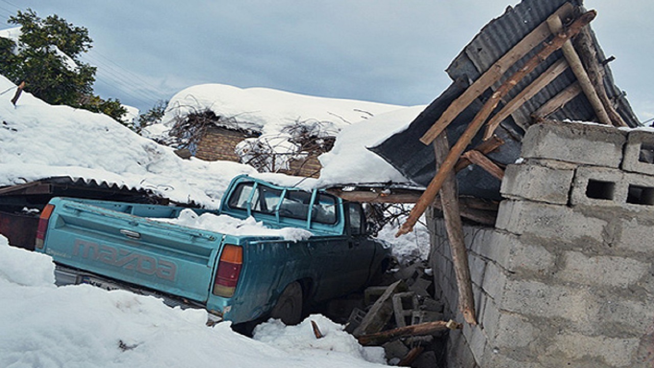 خسارت برف و باران به ۴۶ واحد مسکونی در سامان