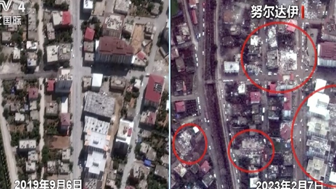 کمک به زلزله‌زدگان ترکیه با ماهواره‌های چینی