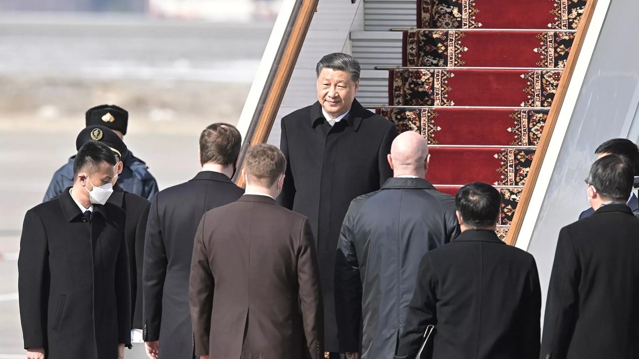 رئیس‌جمهور چین به مسکو رسید