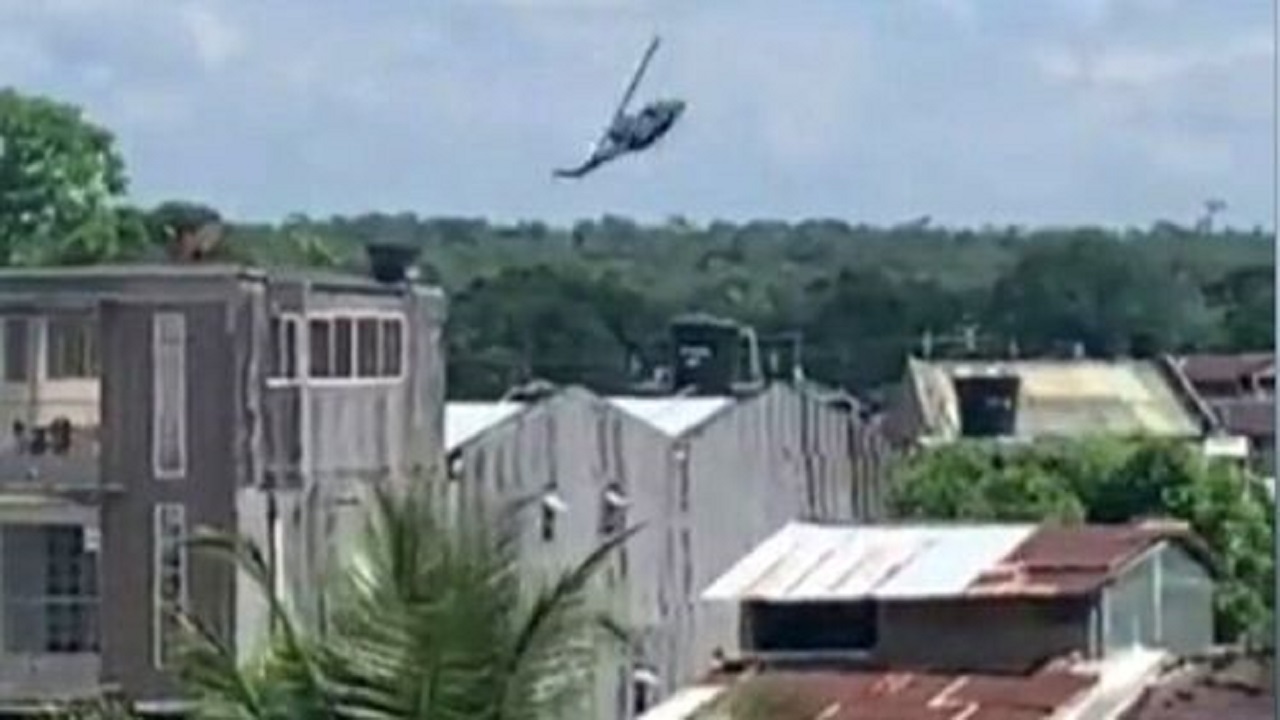 سقوط بالگرد نظامی در کلمبیا با ۴ کشته