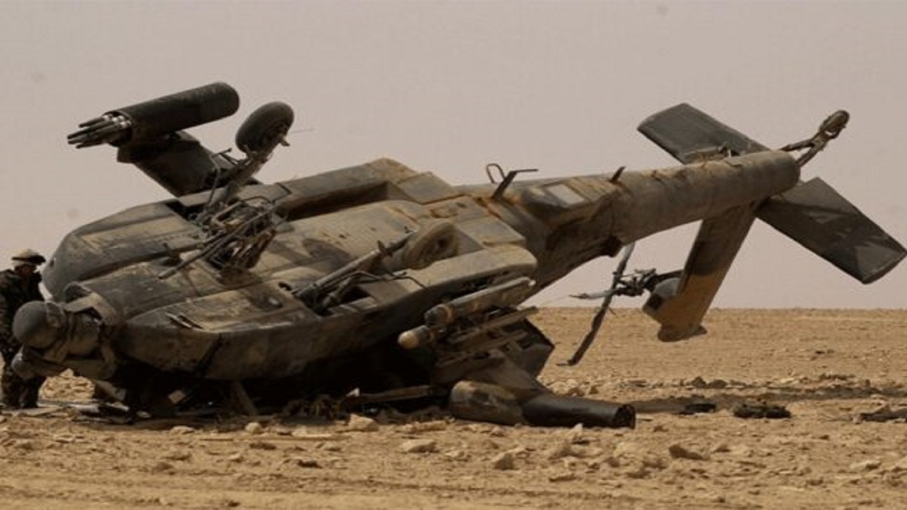 سقوط بالگرد اردنی و کشته شدن دو خلبان آن + فیلم