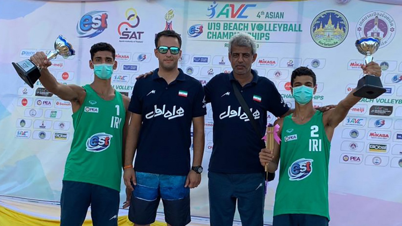 تیم ملی والیبال ساحلی ایران به همراه بازیکن هرمزگانی خود نایب قهرمان آسیا شد