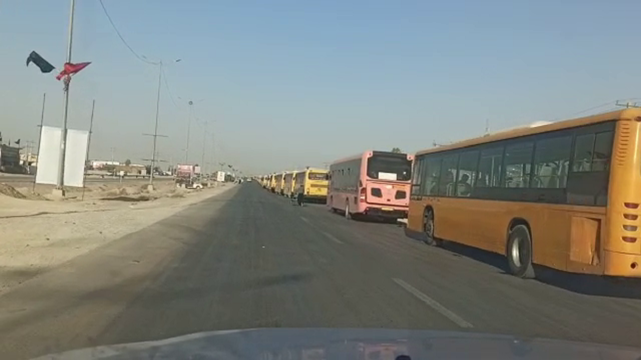آمادگی ناوگان اتوبوسرانی قزوین برای بازگشت زائران اربعین از مرز مهران+ فیلم