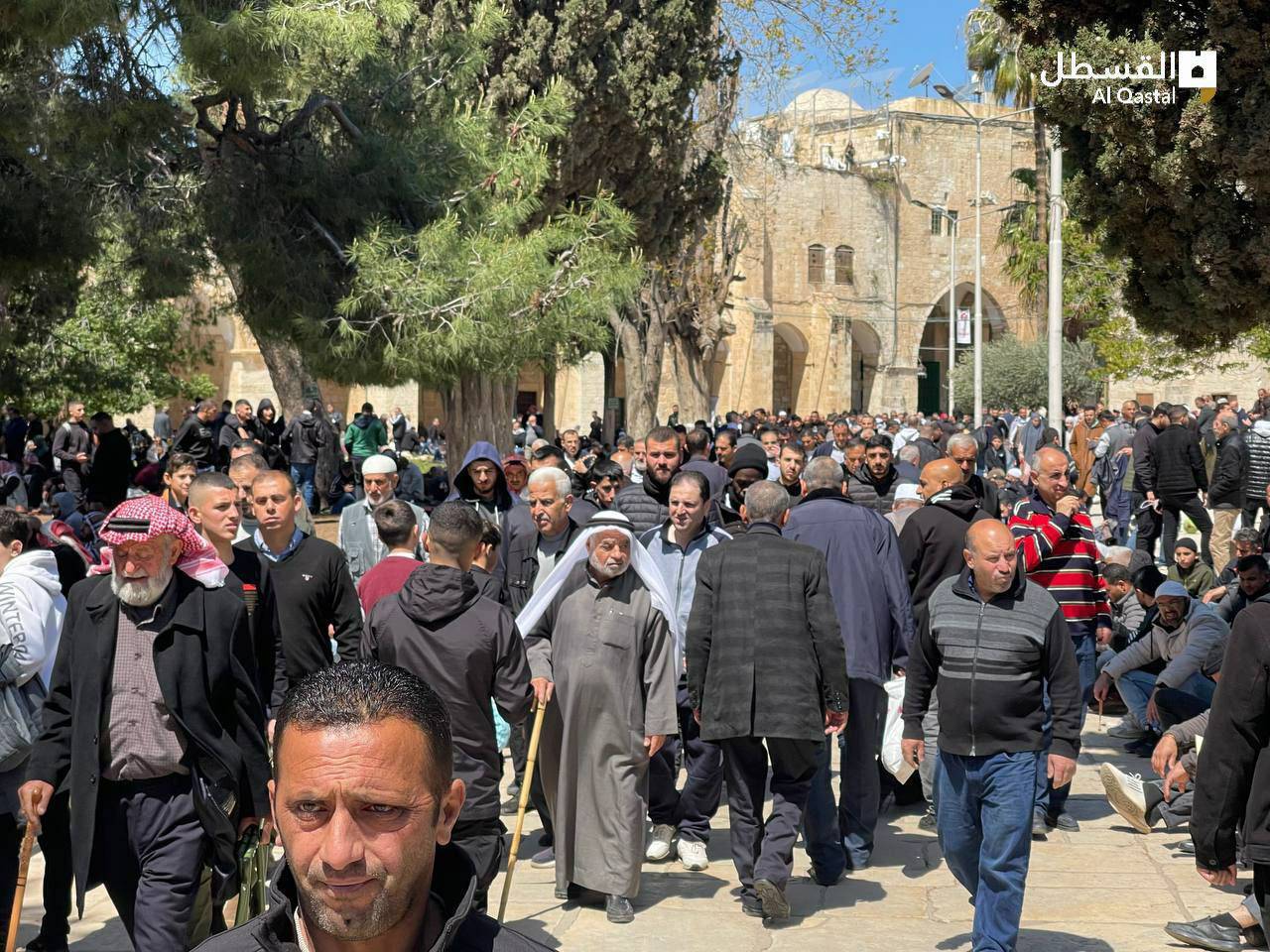 حضور نمازگزاران فلسطینی در مسجدالاقصی