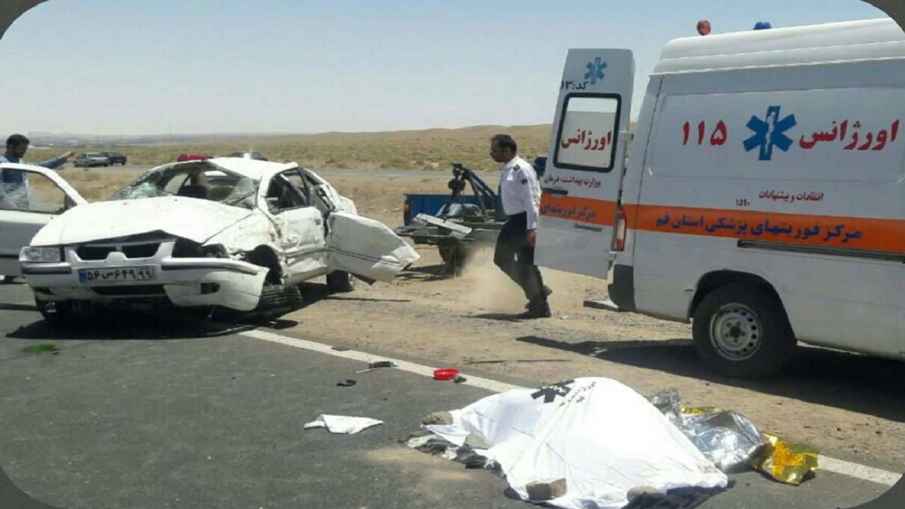 فوت یک نفر و مصدوم شدن ۱۸نفر در دو سانحه رانندگی اتوبان قم_تهران