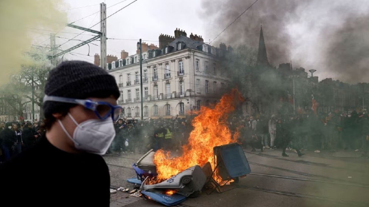 درگیری معترضان و پلیس در فرانسه