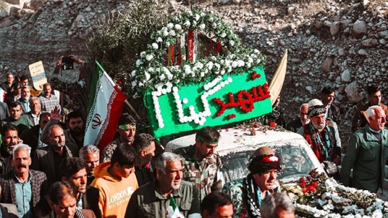 وداع مردم ماژین با شهید گمنام دفاع مقدس + تصاویر