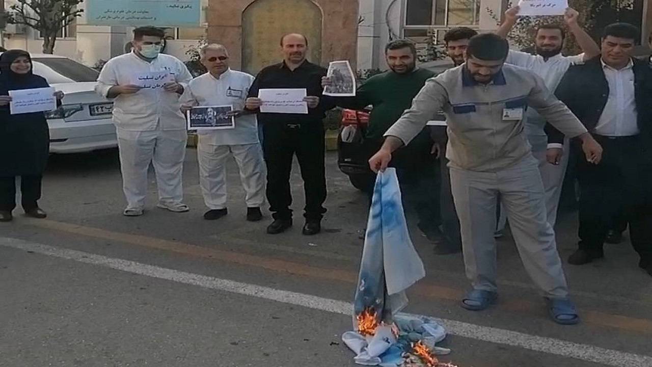 خروش کادر درمان بیمارستان امام رضا (ع) آمل در محکومیت حمله تروریستی کرمان + فیلم و تصاویر