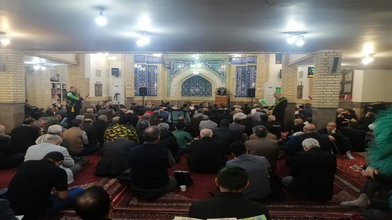 برگزاری مراسم شام غریبان امام هادی (ع) در مسجد قبای شهر تهران + فیلم و تصاویر