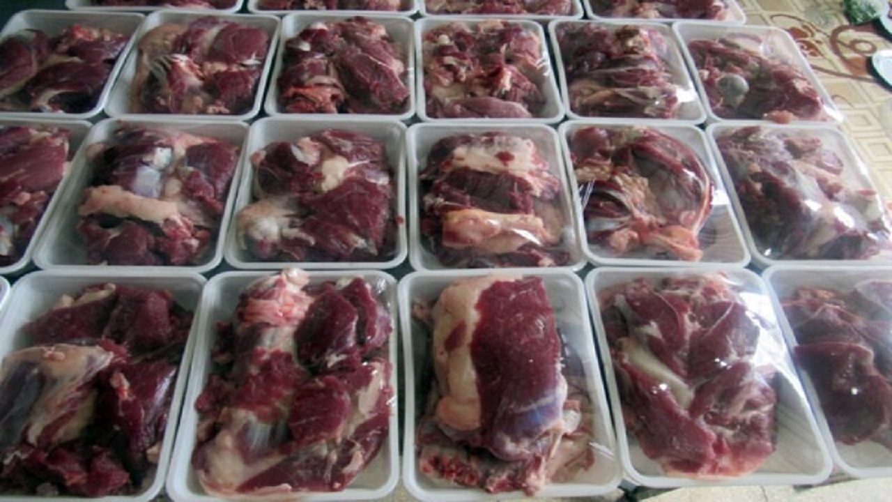 توزیع ۱۶ تن گوشت منجمد گوساله در شهرستان لردگان