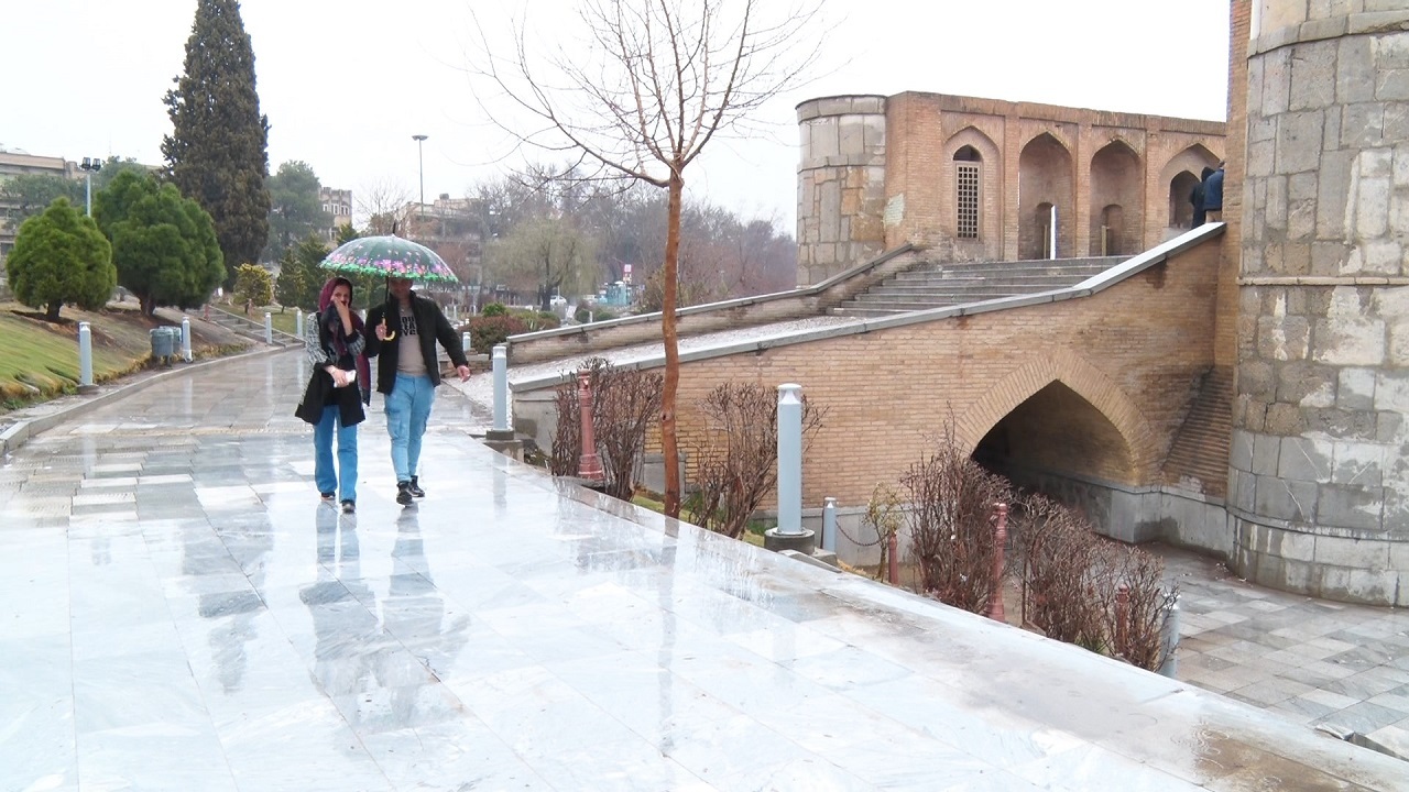 بارش برف و باران در استان اصفهان
