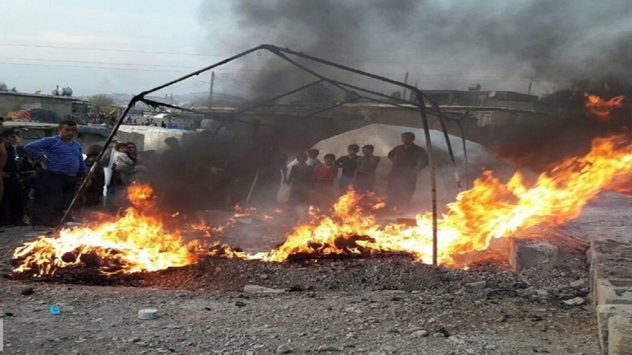 جان باختن ۲ کودک بر اثر آتش‌سوزی در یک چادر عشایری در اصلاندوز
