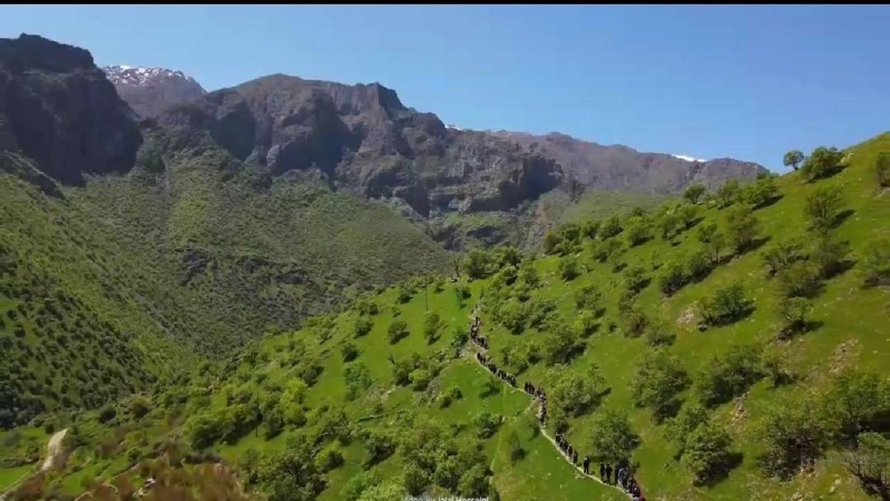 مخمل سبز طبیعت بر جامه بهاری کردستان + فیلم