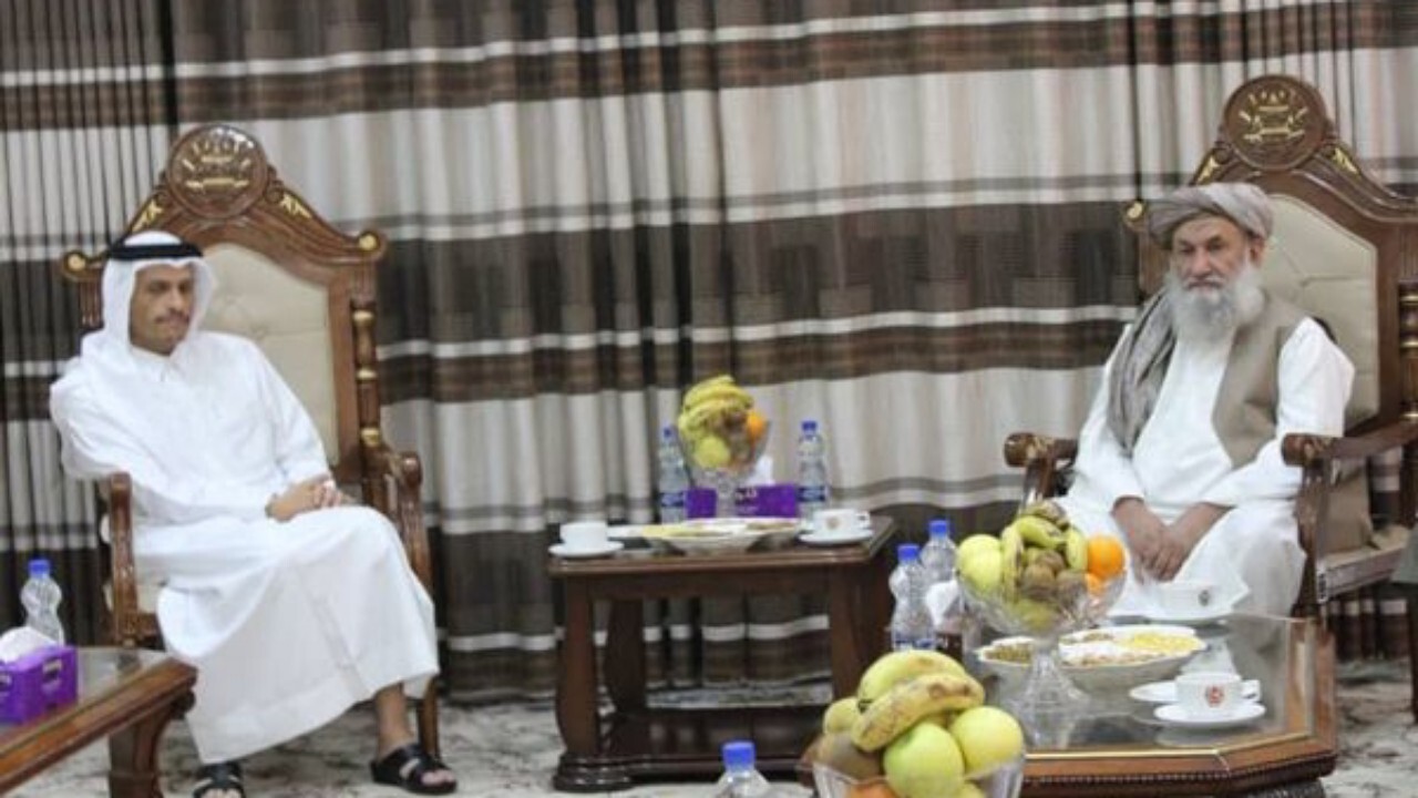 دیدار نخست وزیر قطر با رئیس الوزرای طالبان در قندهار