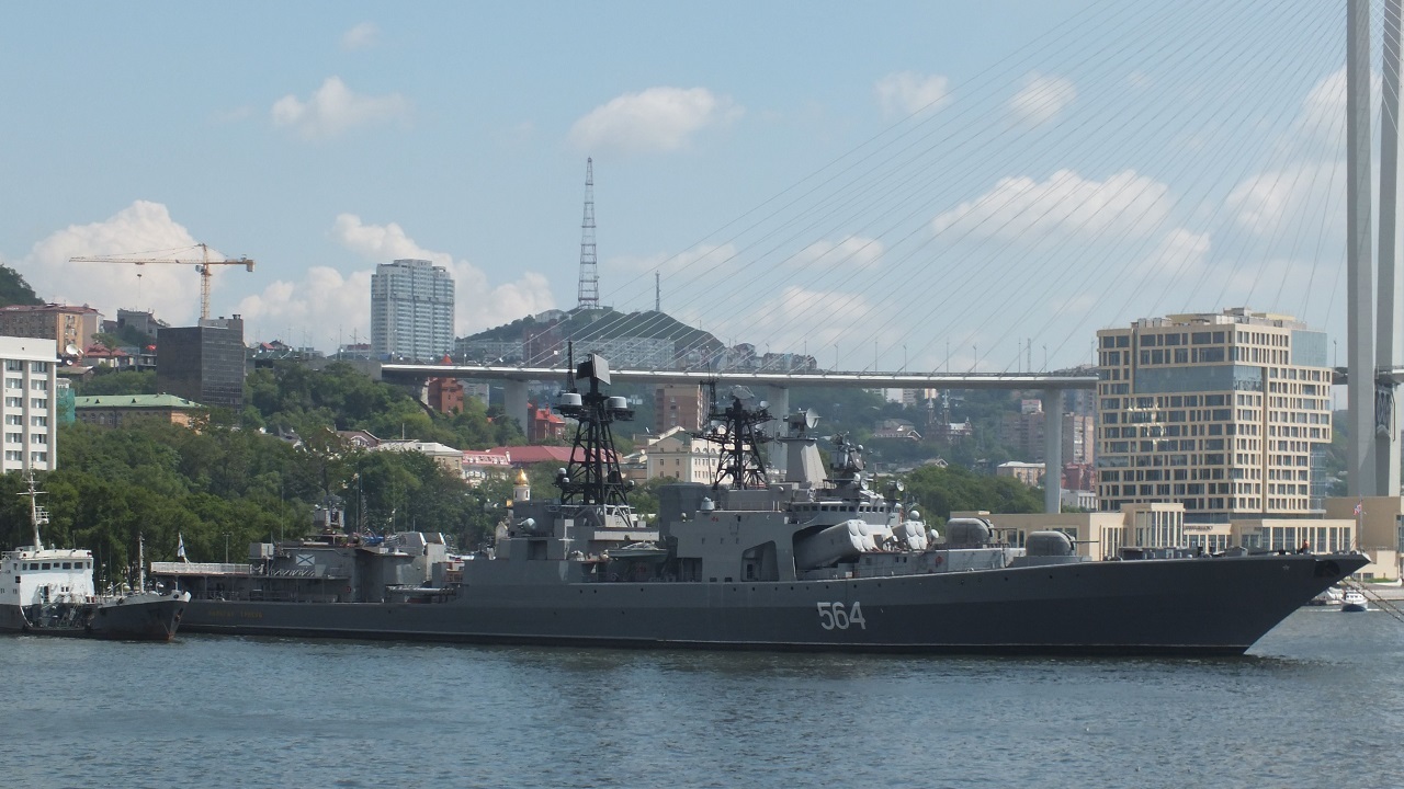 رزمایش ناوشکن ضد زیردریایی روسی در دریای ژاپن