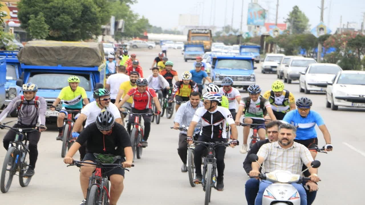 همایش دوچرخه سواری میاندورود در روز جهانی دوچرخه سواری