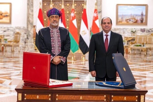 سلطان عمان و رئیس جمهور مصر