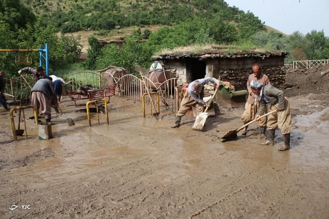 سیل به روستای سیسیر سردشت خسارت زد