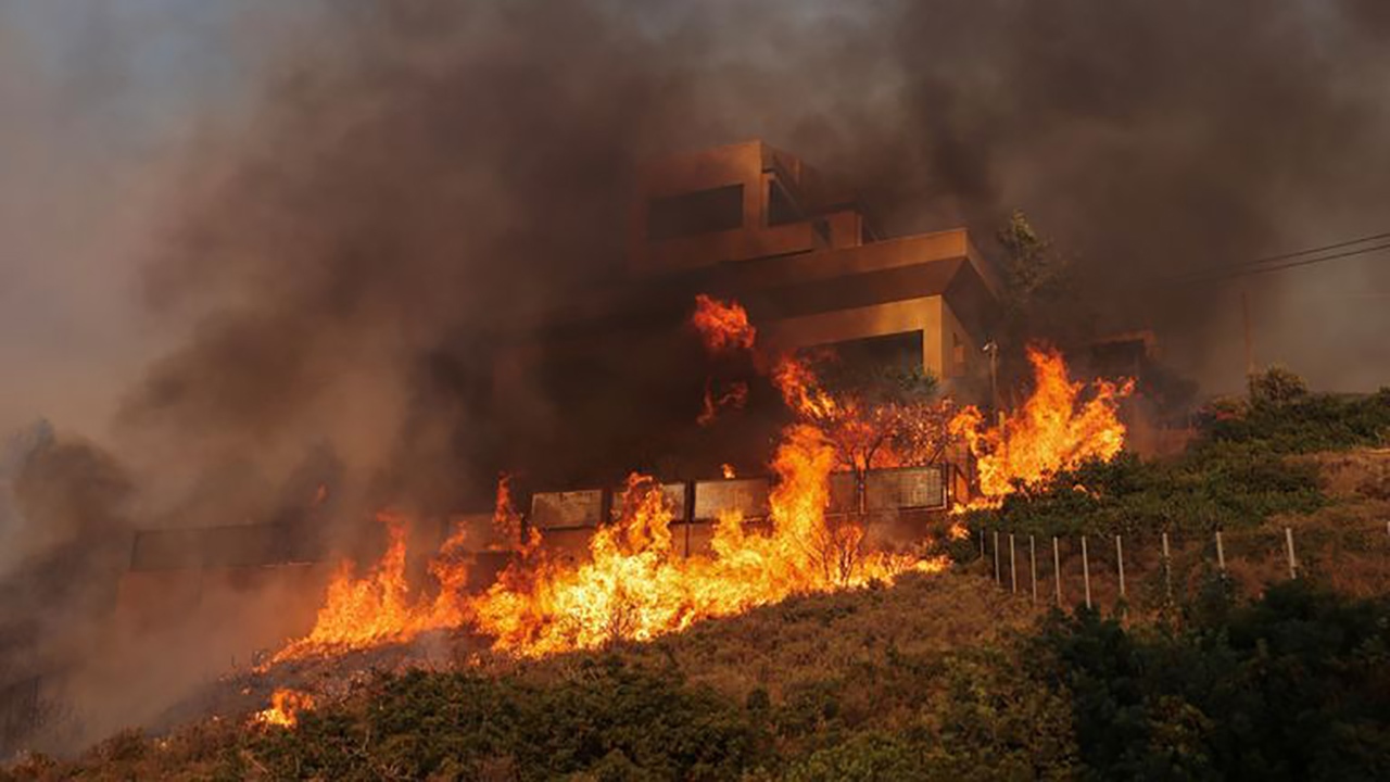 آتش‌سوزی در جنگل‌های یونان + فیلم