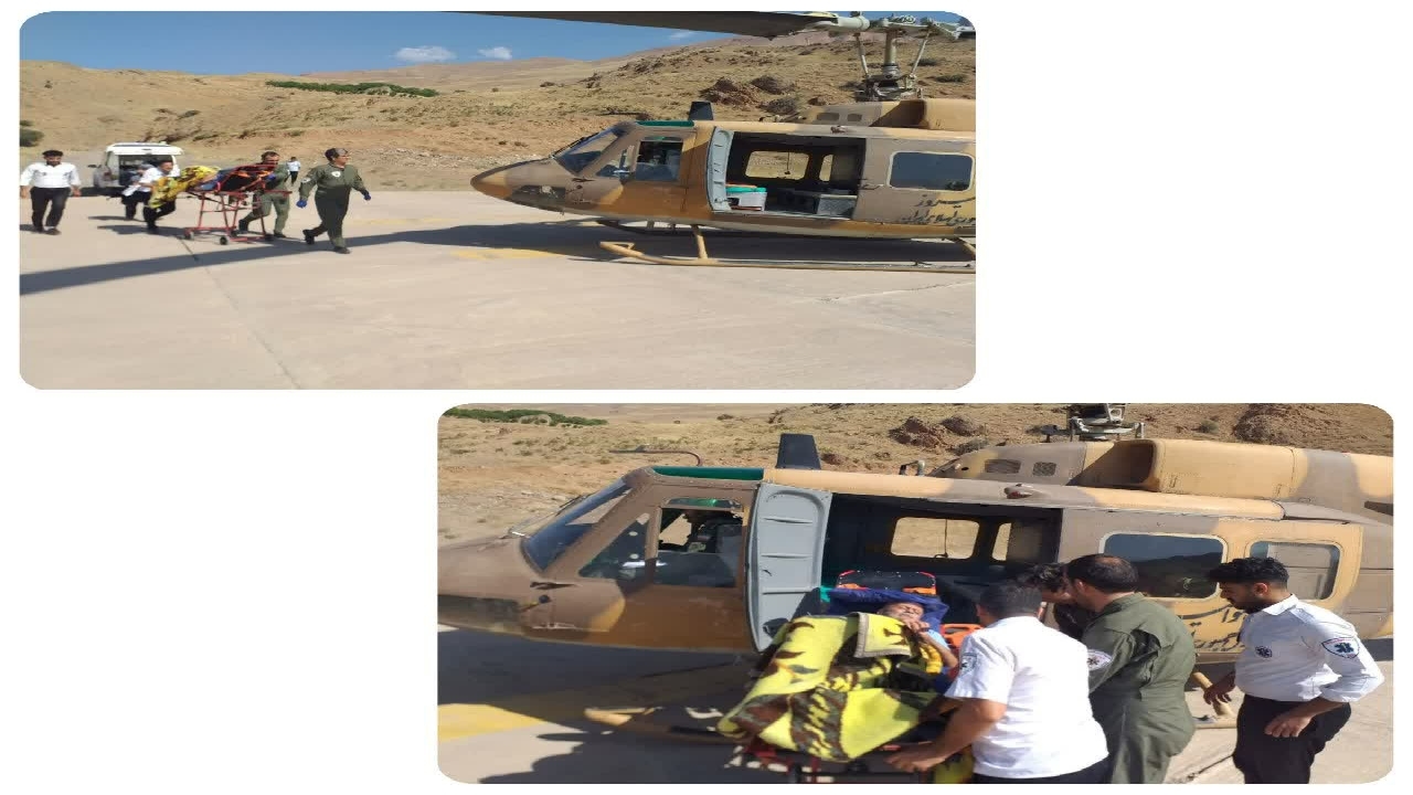 نجات جان پدربزرگ با امداد هوایی در الموت شرقی