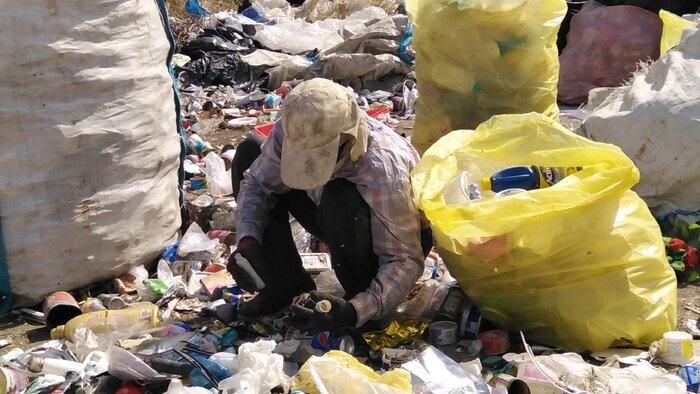 زباله گردی در زنجان